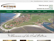 Tablet Screenshot of hotel-witthus.de